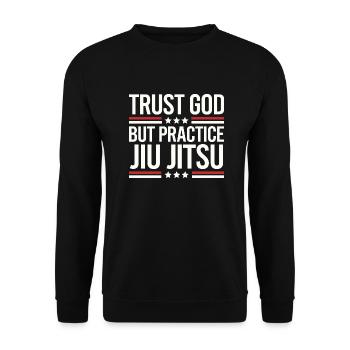 Rouler avec foi et force - Sweat-shirt Unisexe - noir - Devant - Alina (178cm) & Michal (187cm)