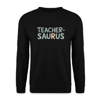 Teacher-saurus 9 - Unisex Pullover - Schwarz - Vorne - Alina (178cm) & Michal (187cm)