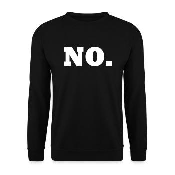 No - Unisex Sweatshirt - black - Front - Alina (178cm) & Michal (187cm)