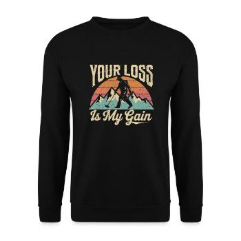 Message humoristique pour les chasseurs de trésors - Sweat-shirt Unisexe - noir - Devant - Alina (178cm) & Michal (187cm)