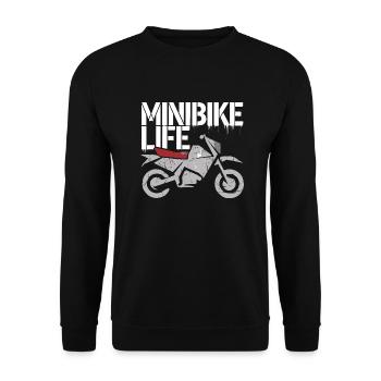 Pour les vrais fans de minibike - Sweat-shirt Unisexe - noir - Devant - Alina (178cm) & Michal (187cm)