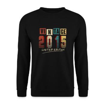 Vintage 2015: Limited Edition - 10th Anniversary. - Unisex Sweatshirt - black - Front - Alina (178cm) & Michal (187cm)