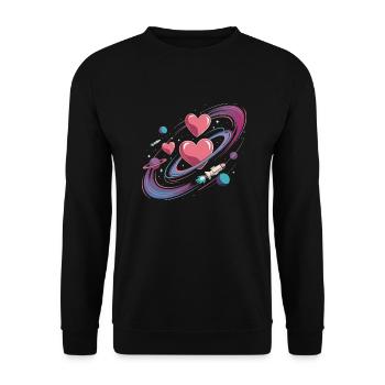 Heart of the Universe - Unisex Sweatshirt - black - Front - Alina (178cm) & Michal (187cm)