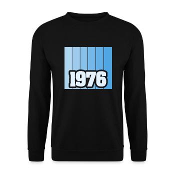 Né en 1976 - Sweat-shirt Unisexe - noir - Devant - Alina (178cm) & Michal (187cm)
