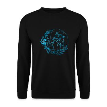 Mama liebt dich Mama Blumen Frauen Valentinstag - Unisex Pullover - Schwarz - Vorne - Alina (178cm) & Michal (187cm)