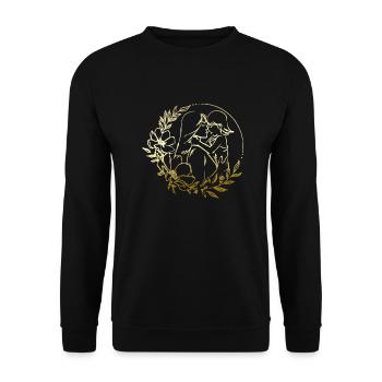 Mama liebt dich Mama Blumen Frauen Valentinstag - Unisex Pullover - Schwarz - Vorne - Alina (178cm) & Michal (187cm)