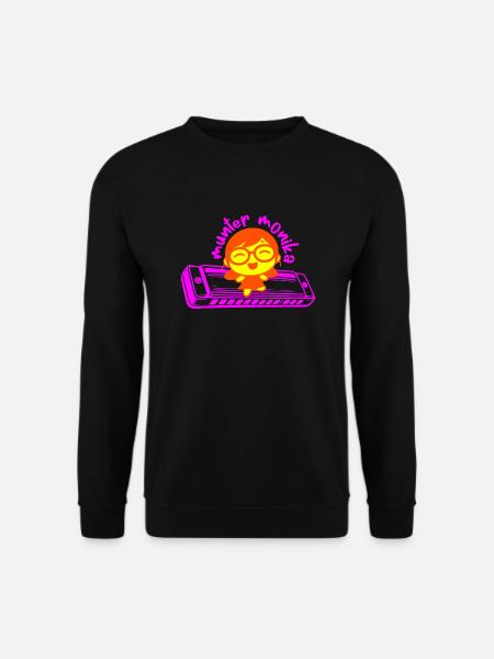 munter monika dancing on the mundharmonika pink - Unisex Pullover - Schwarz