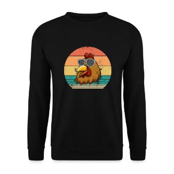Poules Poule - Sweat-shirt Unisexe - noir - Devant - Alina (178cm) & Michal (187cm)