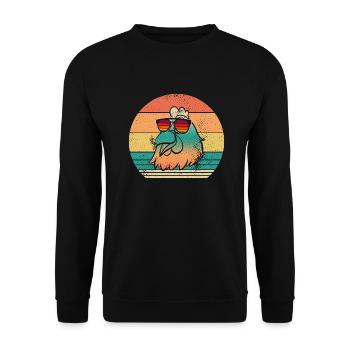 Poules Poule - Sweat-shirt Unisexe - noir - Devant - Alina (178cm) & Michal (187cm)