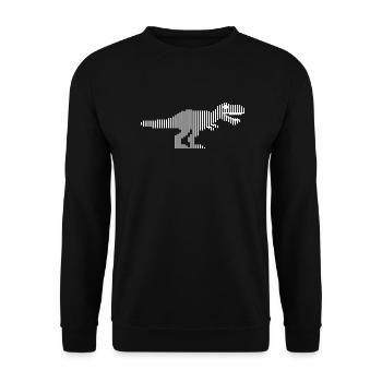 Dinosaures dinosaures dinosaures t-rex - Sweat-shirt Unisexe - noir - Devant - Alina (178cm) & Michal (187cm)