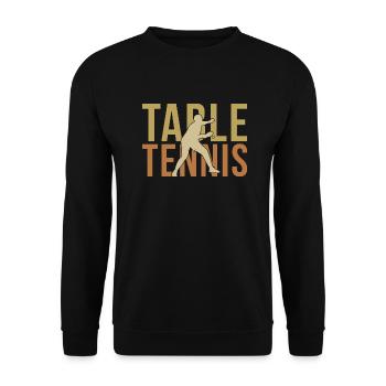 Raquette de ping-pong de table dire cadeau - Sweat-shirt Unisexe - noir - Devant - Alina (178cm) & Michal (187cm)