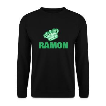 Ramon comme prénom - Sweat-shirt Unisexe - noir - Devant - Alina (178cm) & Michal (187cm)
