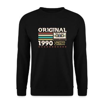 35ème anniversaire cadeau mari cassette avril 1990 - Sweat-shirt Unisexe - noir - Devant - Alina (178cm) & Michal (187cm)