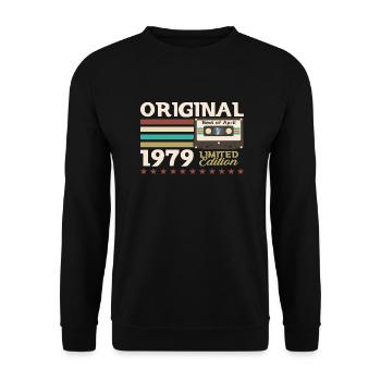 46ème Anniversaire Original Avril Millésime 1979 - Sweat-shirt Unisexe - noir - Devant - Alina (178cm) & Michal (187cm)
