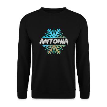 Antonia - Unisex Sweatshirt - black - Front - Alina (178cm) & Michal (187cm)