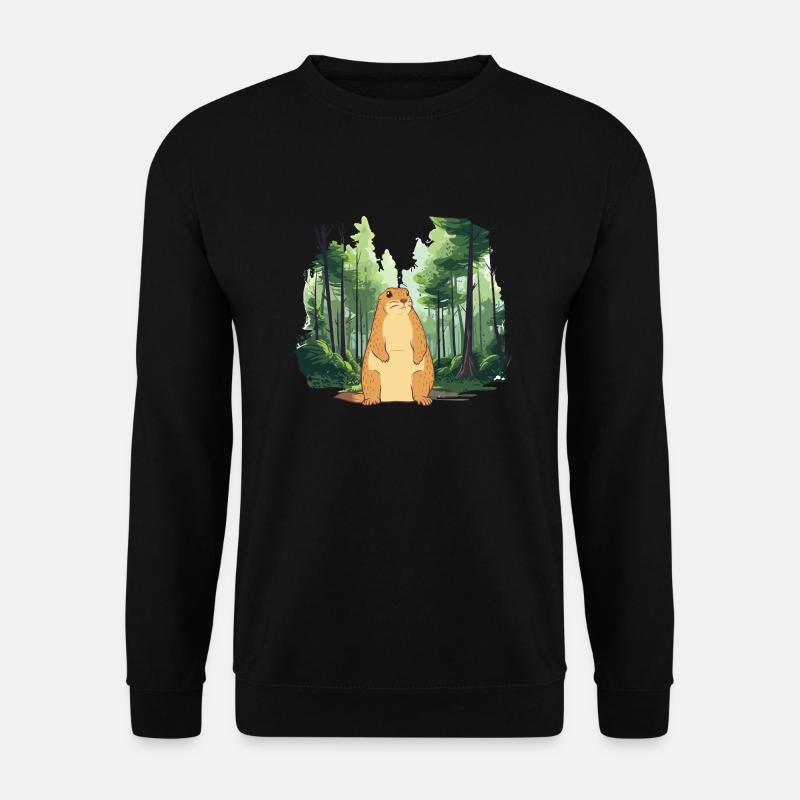 Strong groundhog nature landscape - Unisex Sweatshirt - black