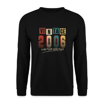 Vintage 2006: Limited Edition - 19th Anniversary. - Unisex Sweatshirt - black - Front - Alina (178cm) & Michal (187cm)