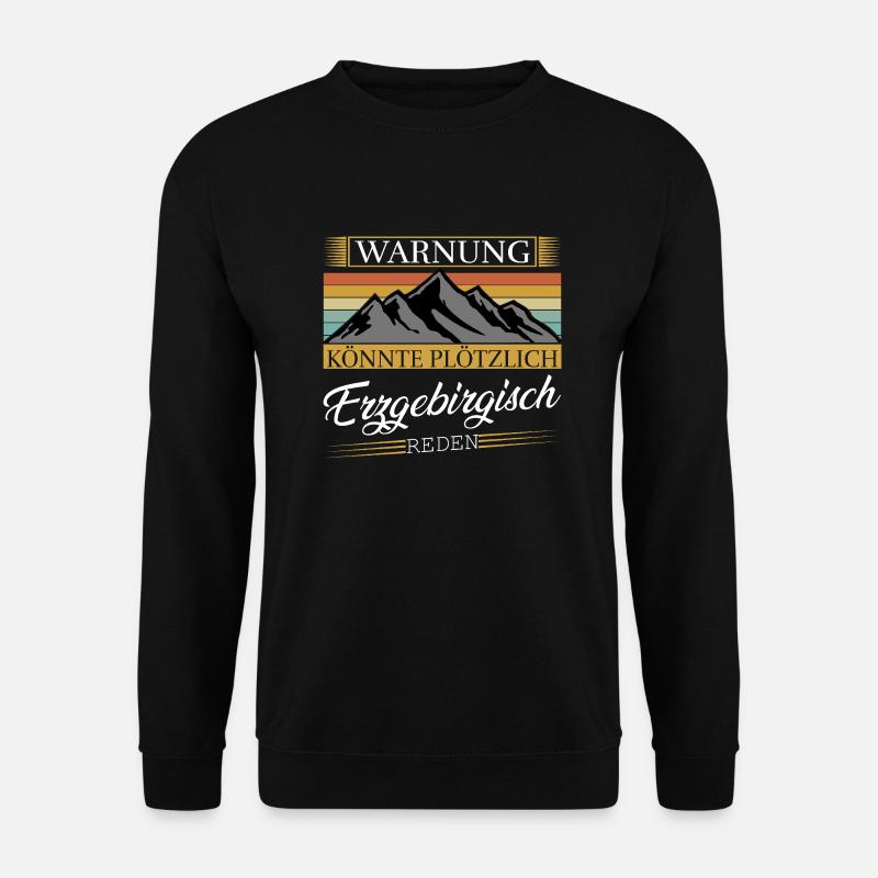 Erzgebirge warnung - Unisex Pullover - Schwarz