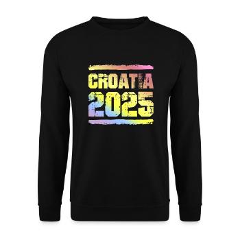 Croatia 2025 Colorful - Unisex Sweatshirt - black - Front - Alina (178cm) & Michal (187cm)