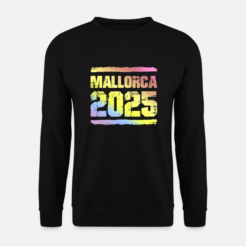 Mallorca 2025 Bunt - Unisex Pullover - Schwarz