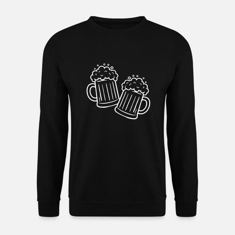 Bier Anstossen Saufen - Unisex Pullover - Schwarz