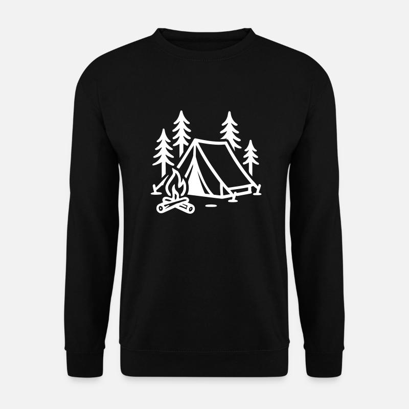 Tent Campfire Nature - Unisex Sweatshirt - black