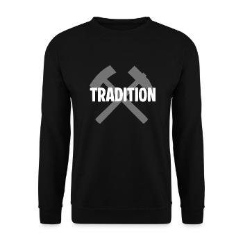 Tradition Erzgebirge - Unisex Pullover - Schwarz - Vorne - Alina (178cm) & Michal (187cm)