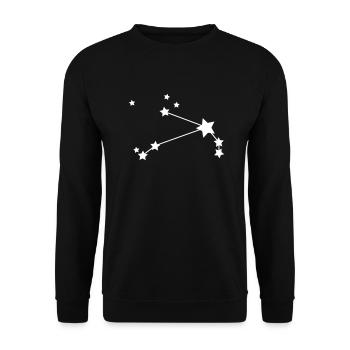 Zodiac Sign: Aries Stellar Constellation - Unisex Sweatshirt - black - Front - Alina (178cm) & Michal (187cm)