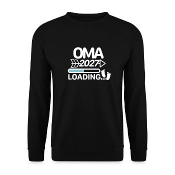 I'm going to be grandma 2027 baby feet - Unisex Sweatshirt - black - Front - Alina (178cm) & Michal (187cm)