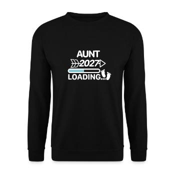 Aunt 2027 - Unisex Pullover - Schwarz - Vorne - Alina (178cm) & Michal (187cm)