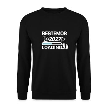 Bestemor 2027 - Oma 2027 Norwegisch - Unisex Pullover - Schwarz - Vorne - Alina (178cm) & Michal (187cm)