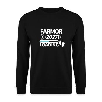 Farmor 2027 Swedish Blue - Unisex Sweatshirt - black - Front - Alina (178cm) & Michal (187cm)