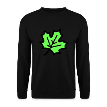 Maple Leaf Leaf Autumn Icon - Unisex Sweatshirt - black - Front - Alina (178cm) & Michal (187cm)