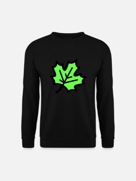 Maple Leaf Leaf Autumn Icon - Unisex Sweatshirt - black