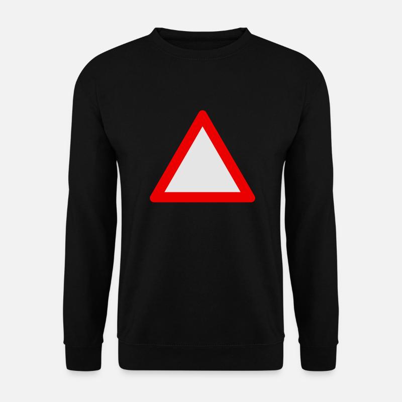 Blank Warning Triangle - Unisex Sweatshirt - black