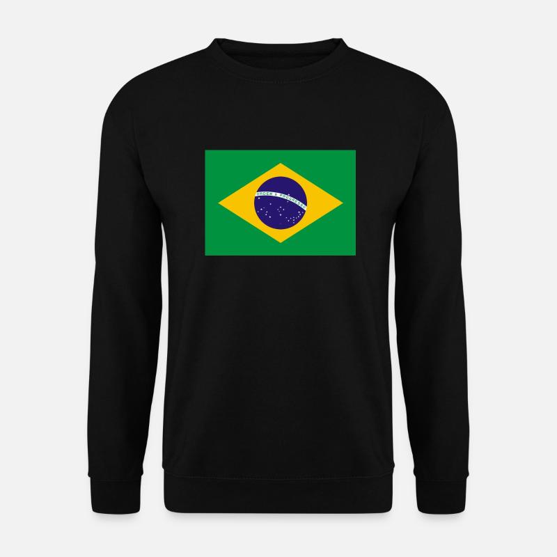 Brasilien Flagge Fahne - Unisex Pullover - Schwarz