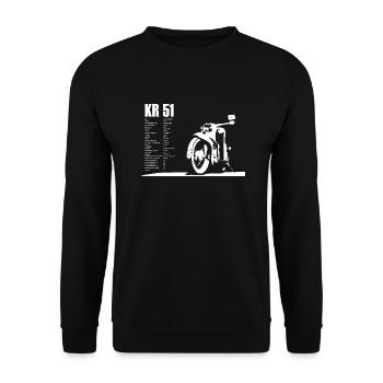 Simson Schwalbe Kr-51 - Unisex Pullover - Schwarz - Vorne - Alina (178cm) & Michal (187cm)