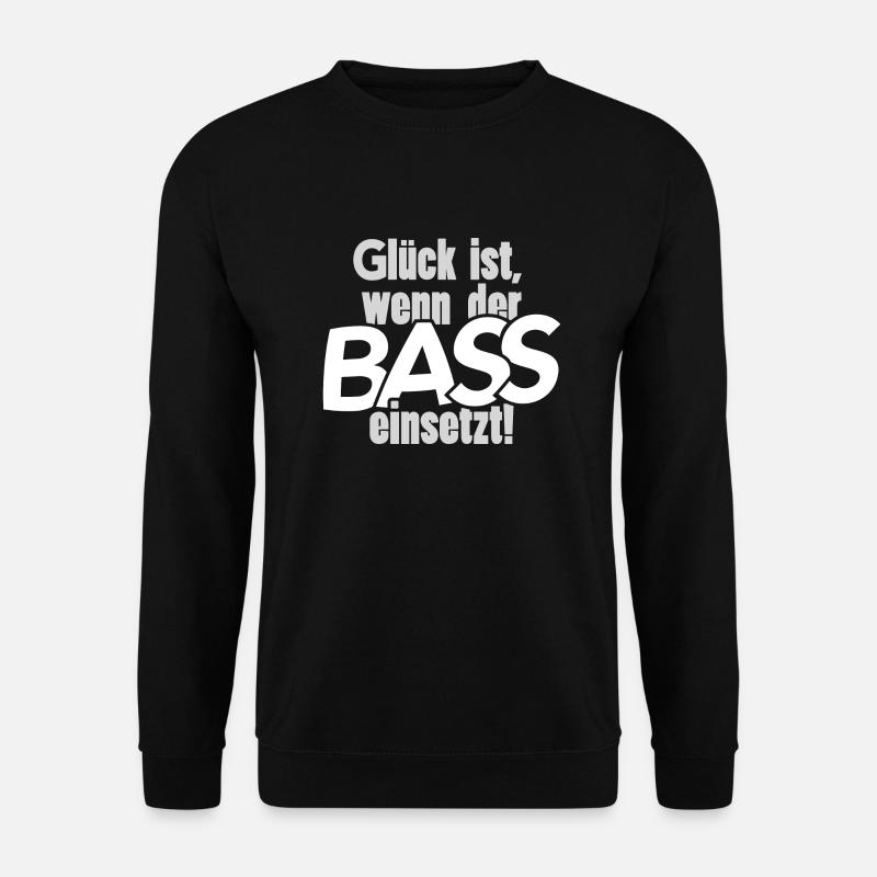 Glück ist, wenn der Bass einsetzt - Unisex Pullover - Schwarz