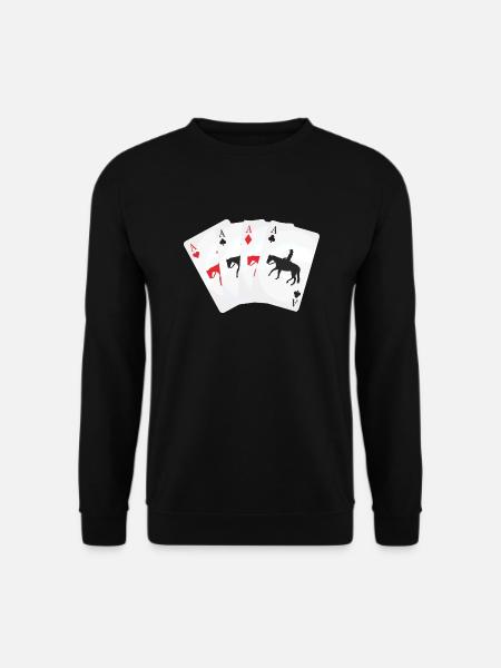 Kartenspiel Westernreiter - Unisex Pullover - Schwarz