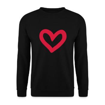 Heart - Sweat-shirt Unisexe - noir - Devant - Alina (178cm) & Michal (187cm)
