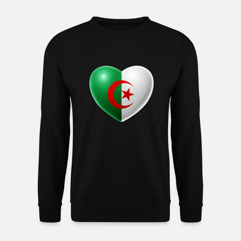 Herz (Algerien / Algeria) - Unisex Pullover - Schwarz