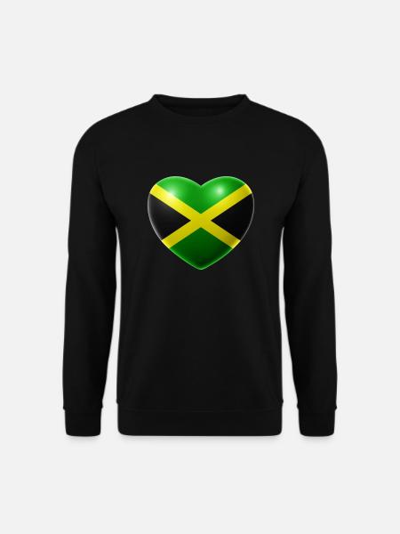 Heart (Jamaica / Jamaica) - Unisex Sweatshirt - black
