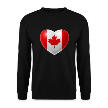 Heart (Canada / Canada) - Unisex Sweatshirt - black - Front - Alina (178cm) & Michal (187cm)