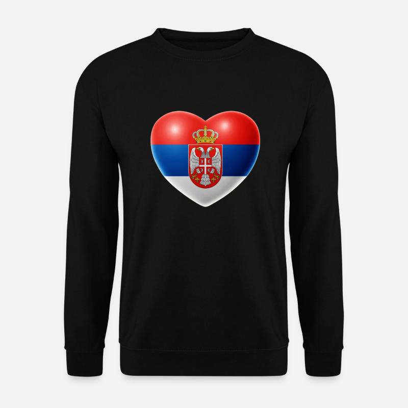 Herz (Serbien / Srbija) - Unisex Pullover - Schwarz