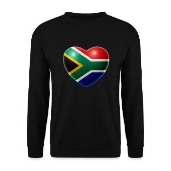 Coeur (Afrique du Sud / Afrique du Sud) - Sweat-shirt Unisexe - noir - Devant - Alina (178cm) & Michal (187cm)