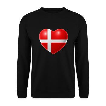 Herz (Danemark / Danemark) - Sweat-shirt Unisexe - noir - Devant - Alina (178cm) & Michal (187cm)