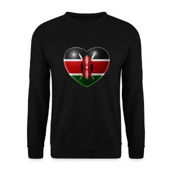 Heart (Kenya / Kenya) - Unisex Sweatshirt - black - Front - Alina (178cm) & Michal (187cm)