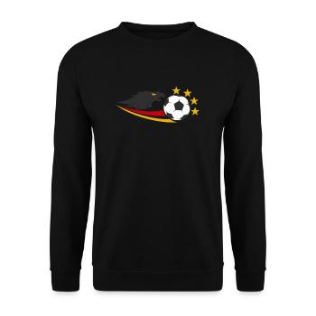 Deutschland Fußball - Unisex Pullover - Schwarz - Vorne - Alina (178cm) & Michal (187cm)