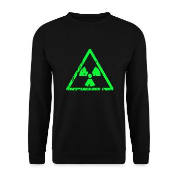 radioactive toxic green - Unisex Pullover - Schwarz - Vorne - Alina (178cm) & Michal (187cm)