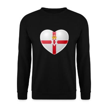 Heart (Northern Ireland) - Unisex Sweatshirt - black - Front - Alina (178cm) & Michal (187cm)